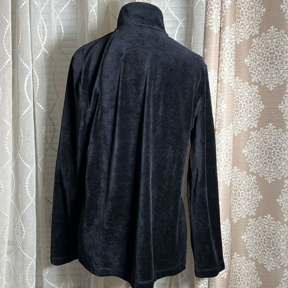 🔥 Vintage Hot Cotton Velour Zip-Up Jacket – Embroidered Detail – Size M - Picture 4 of 8